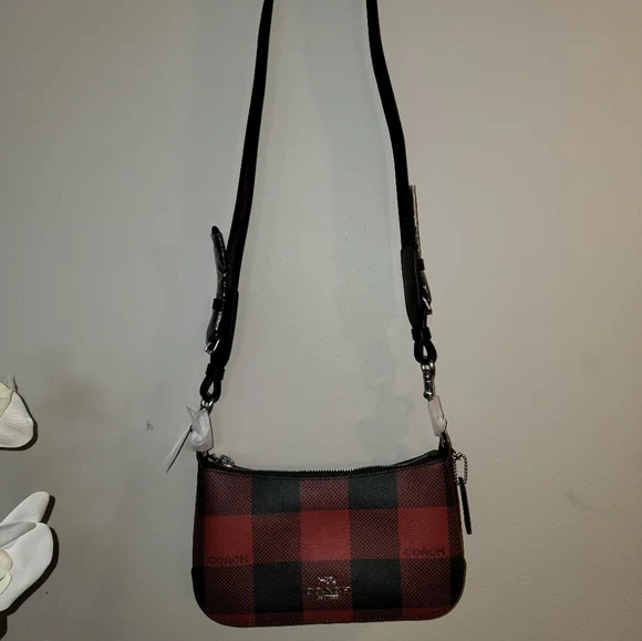 Coach buffalo plaid crossbody hotsell